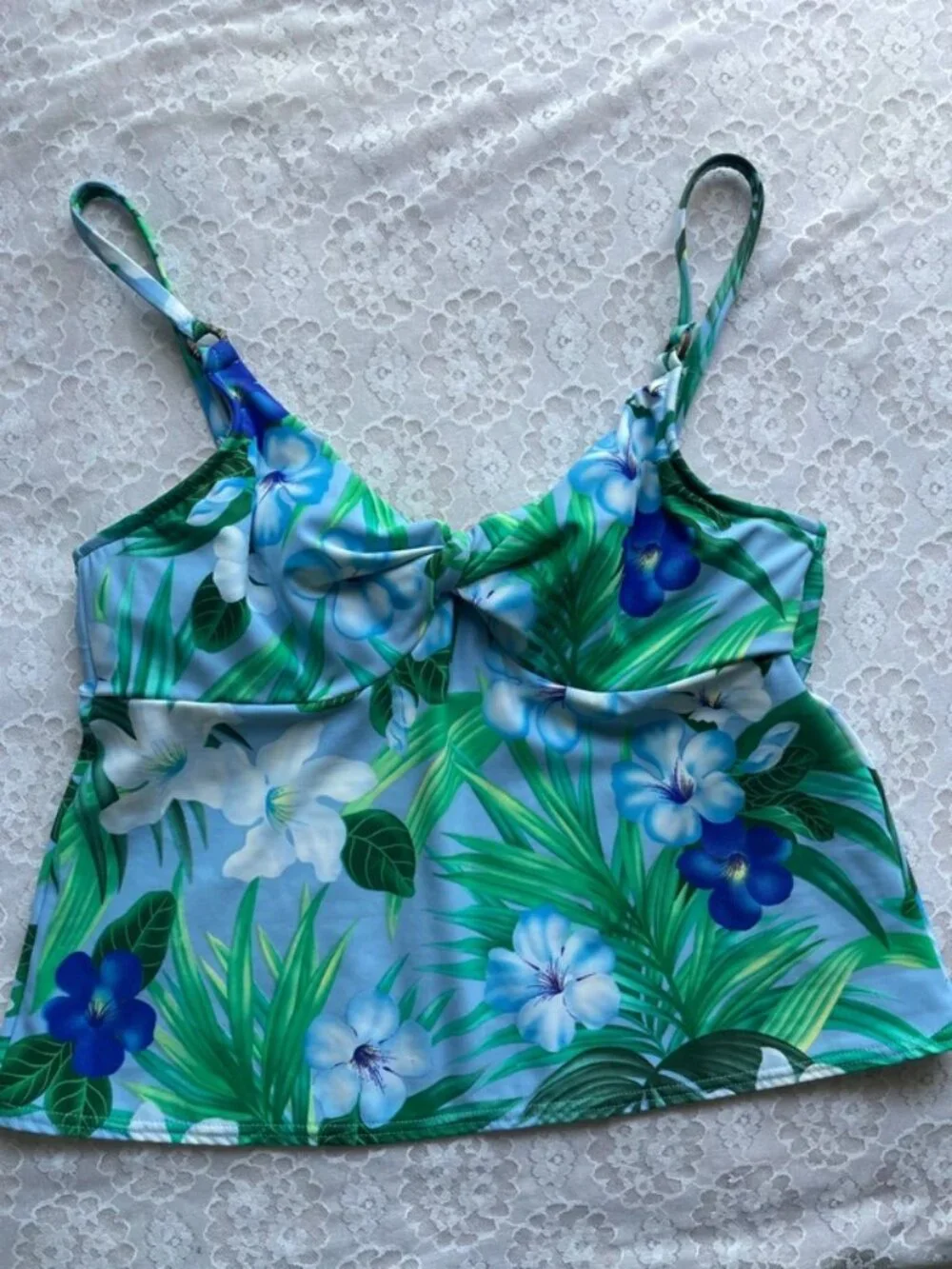 blue green tankini